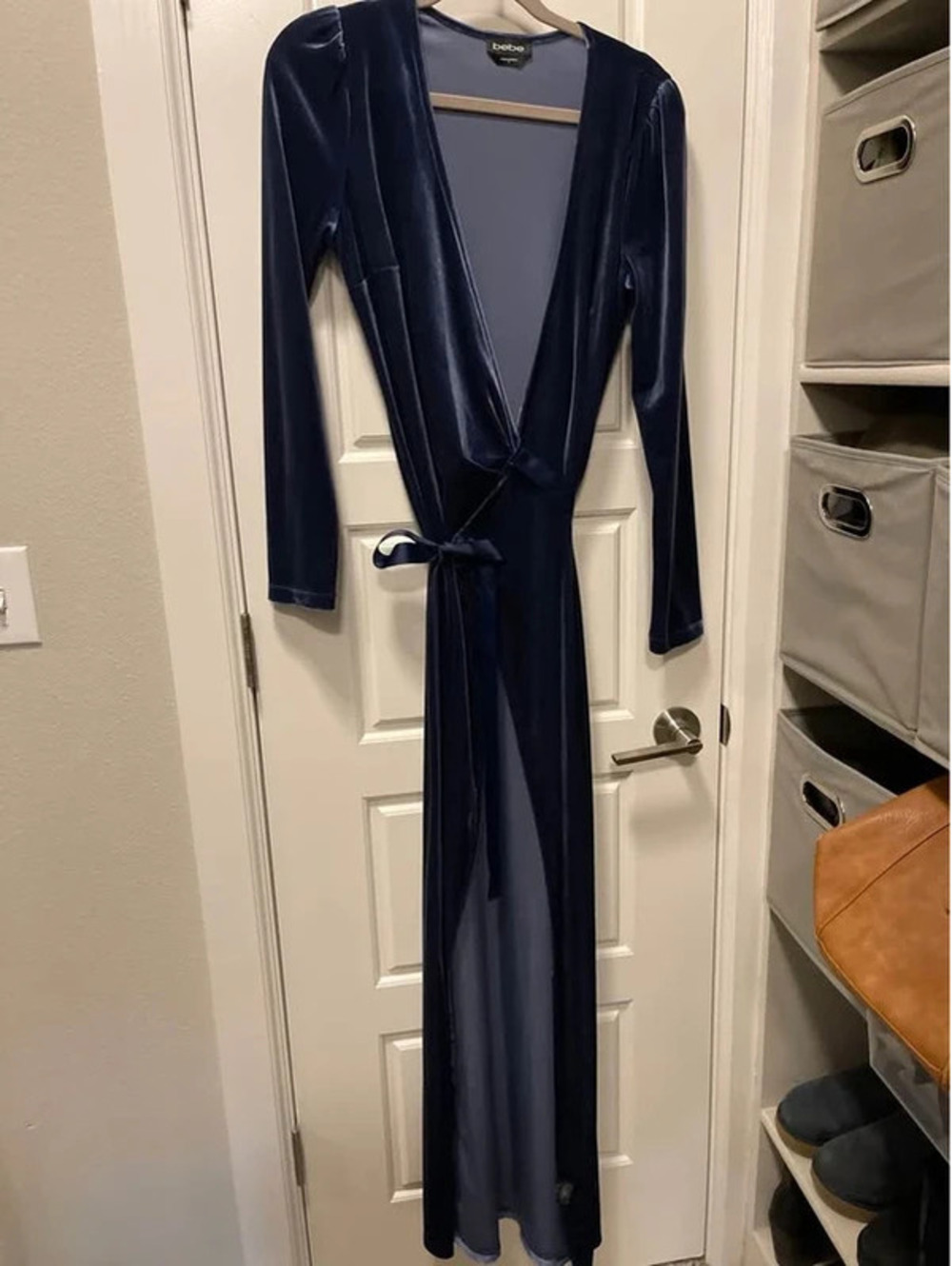 Bebe velvet tie dress